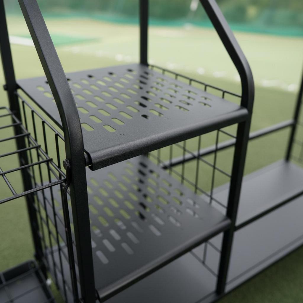 Metal Golf Display Rack Multiple Shelves Storage Multi-Level Design