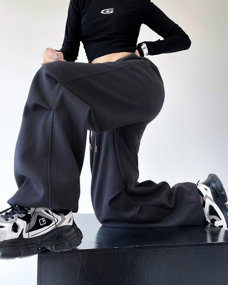 LUJPOIR Long Jersey Jogger Loose Running Women's Pants, Sweatpants, Pants, Sportswear, Casual, Fit, Training,