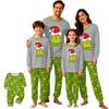 Set Pigiama Coordinato per Famiglia con Stampa Natalizia, Top a Girocollo a Manica Lunga e Pantaloni Lunghi