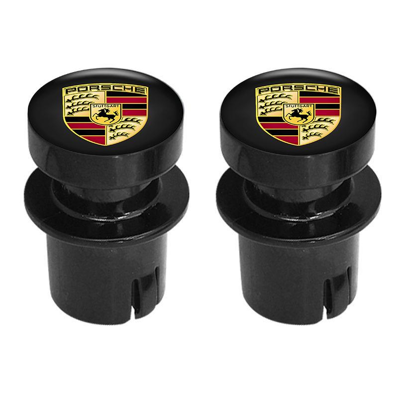 

for Porsche 911 718 Cayenne Cayman Panamera Macan Taycan Boxster 2PCS Car Badges Cigarette Lighter Anti-Dust Cover Protector Cap