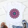 2024 Hot Sale Colorful Mandala Print Tshirt Girls Yoga Succulent Love T Shirt Women Zen Hobo Boho Paix Tshirt Female Streetwear