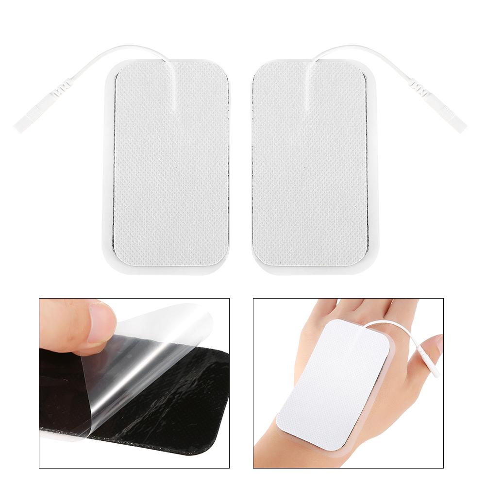 2Pcs Reusable Replacement Self adhesive Health Care Electrode Pads for Tens Massager