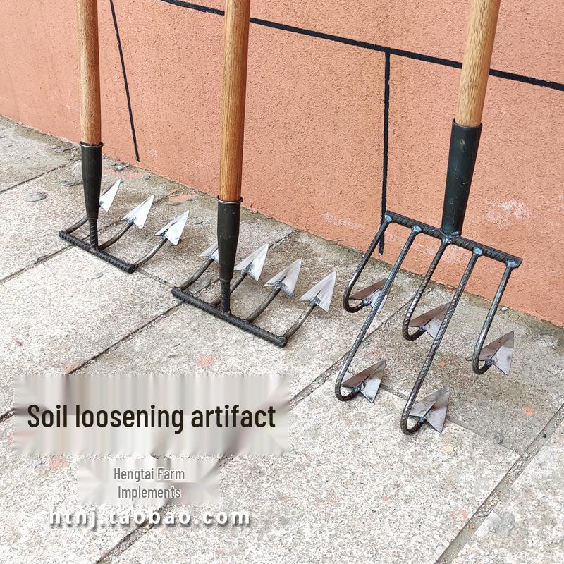 Garden Rake and Hoe: Loosen Soil, Plant Vegetables & Flowers, Weeding & Cultivation Tool