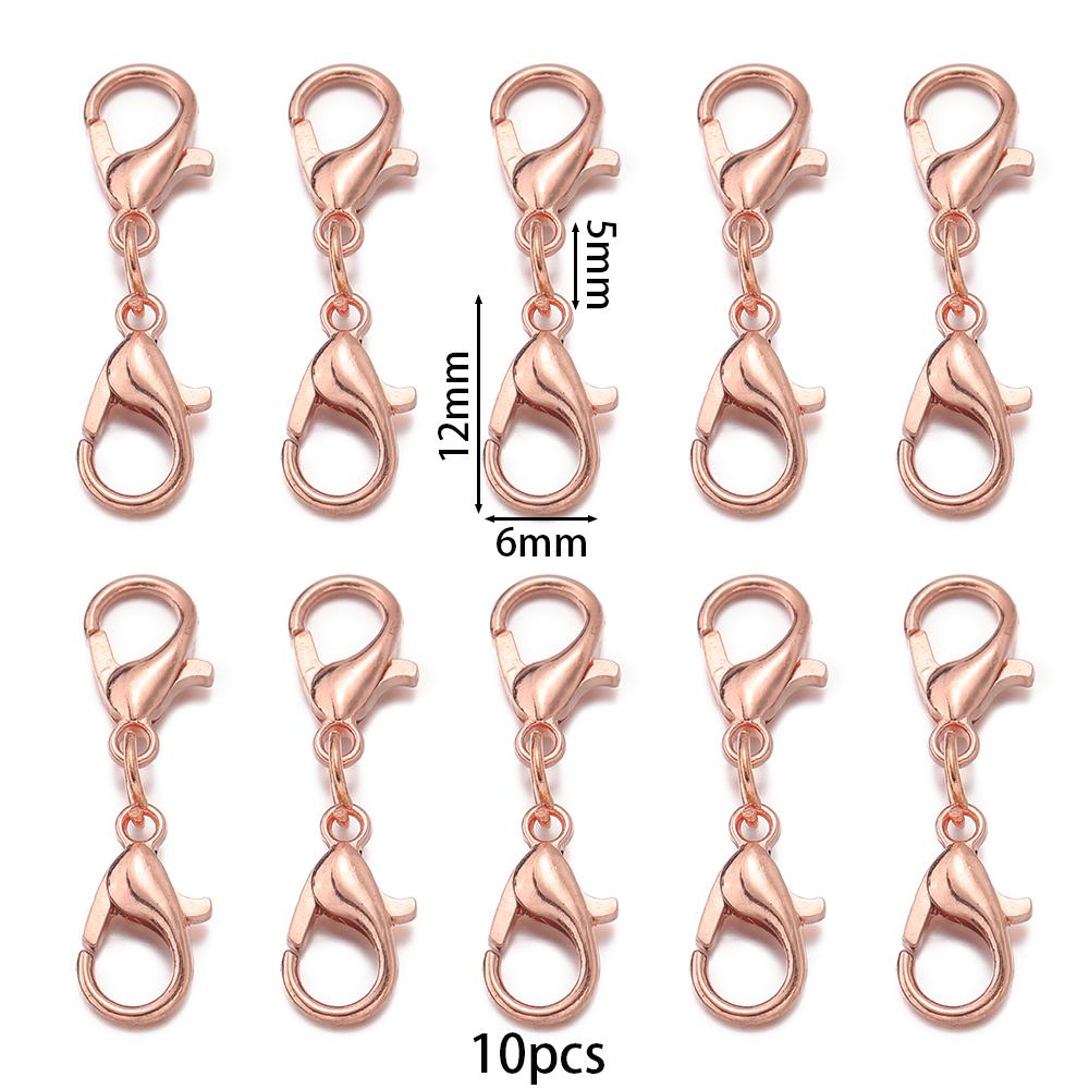 

10pcs/Lot Double Lobster Clasp Bracelet Necklace Connectors Findings for DIY Necklace Bracelet Jewelry Making Accessories