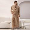 Bata de Franela con Capucha Oversize para Hombre y Mujer de Longitud Larga hasta el Tobillo Ropa de Dormir Acogedora de Invierno Ropa para el Hogar