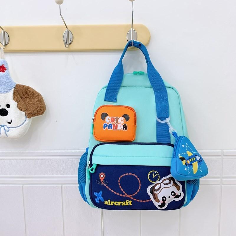 Cartoon Kids Backpack With Breathable Nylon For Preschool Children School Travel Bag