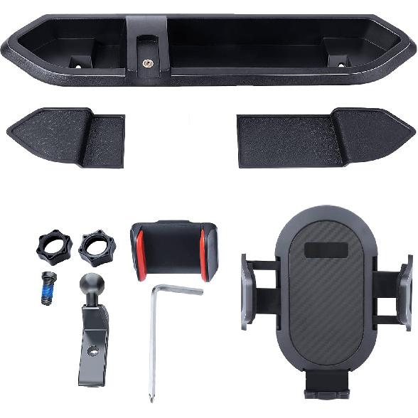 Phone Mount For 2018- Jeep Wrangler JL JLU And     Gladiator JT Dash Multi-Mount Phone Holder W/Storage Tray Accessories, Not For Wrangler 4Xe