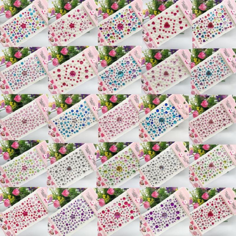 New Stickers On The Face Rhinestone Makeup Bright Face Art Sticker Children's Temporary Tattoo Rhinestone for Strasse Makeup