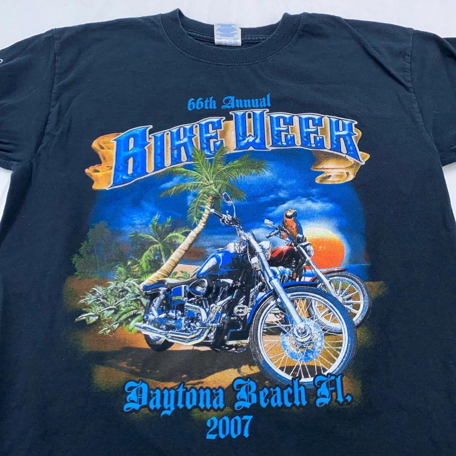

vintage 66TH ANUAL BIKE WEER Daytona Beach FL T-Shirt MEDIUM motorcycle biker L