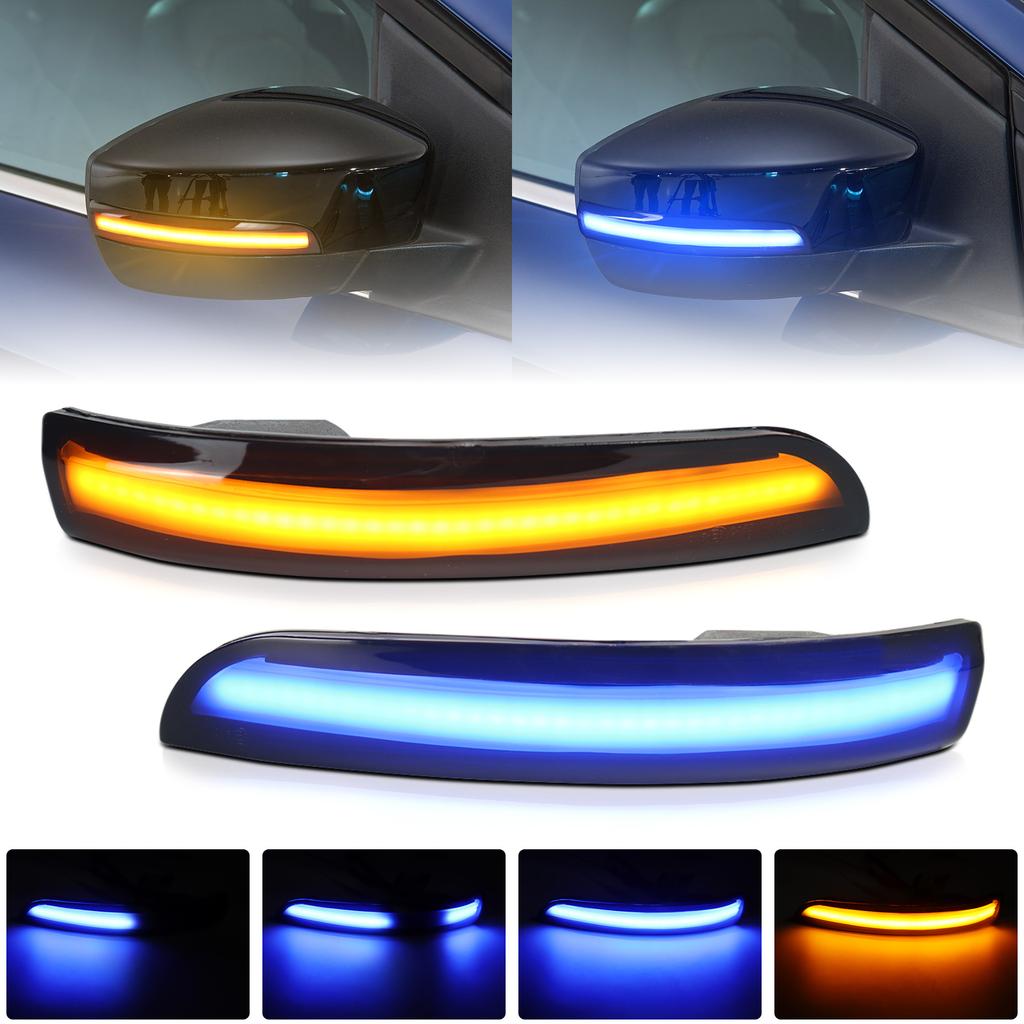 USA Stock Mirror Turn Signal Lights for Ford Kuga Focus 3 Escape EcoSport C-Max Dynamic Indicator Bright Sequential Blinker