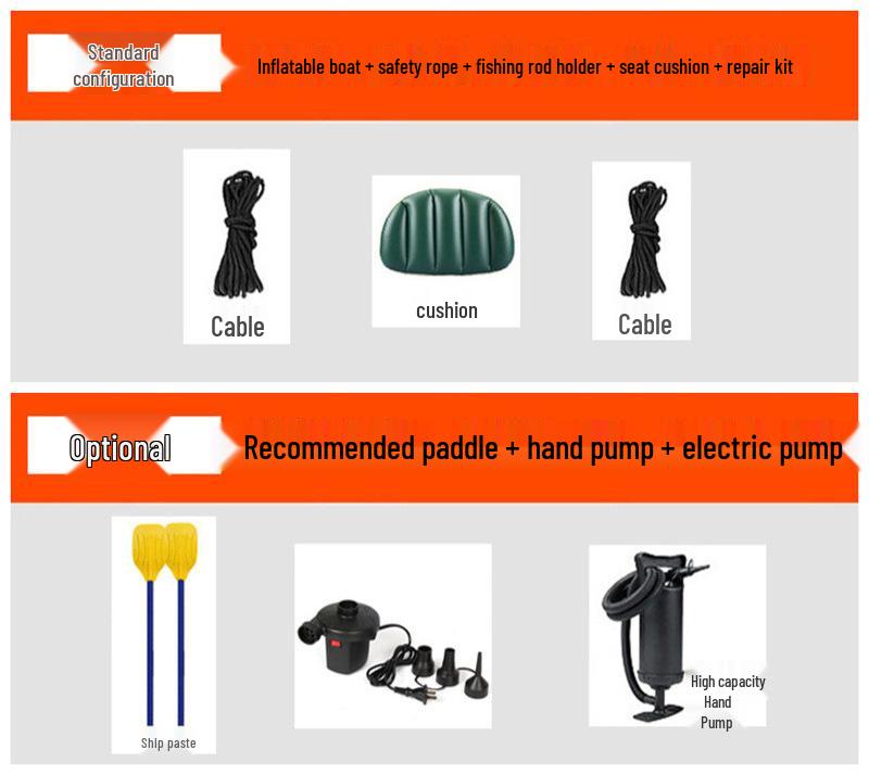 2-Person Thickened PVC Inflatable Kayak Dinghy Boat