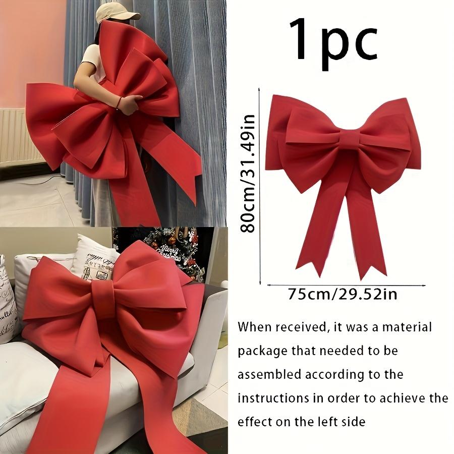 XL Red EVA Bow Decor. For Christmas, weddings, birthdays. Featherless, versatile, perfect gift. Shop now!