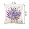 Polyester Material Cushion Cover Lavender Style Pattern Home Decor Pillowcase  Home Decor