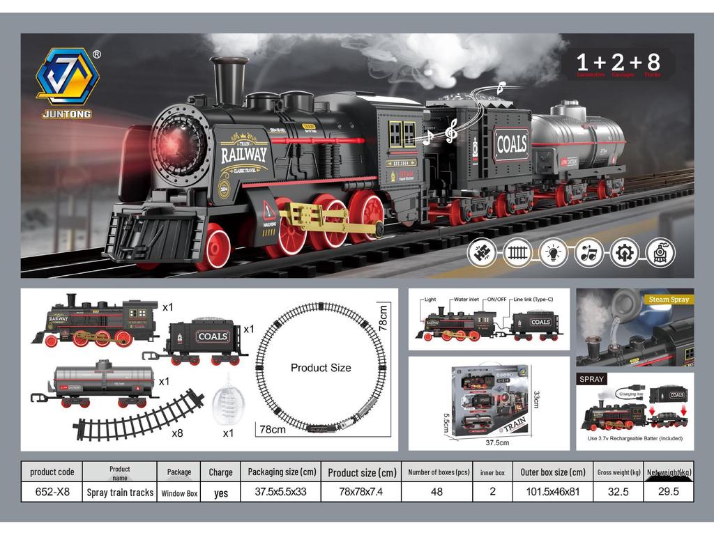 Retro Electric Train Set: Nostalgic High-Speed Rail Station Model for Kids