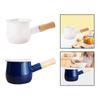 Enamel Milk Pan Heating Milk Milk Pot for Kitchen Camping Induction Cooker
