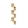 VASAGLE 5-Tier Corner Shelf, Wall Mounted Floating Shelf, Zigzag Corner Shelf Unit, PVC Rattan Sides, Space-Saving, for Kitchen, Living Room, Bedroom