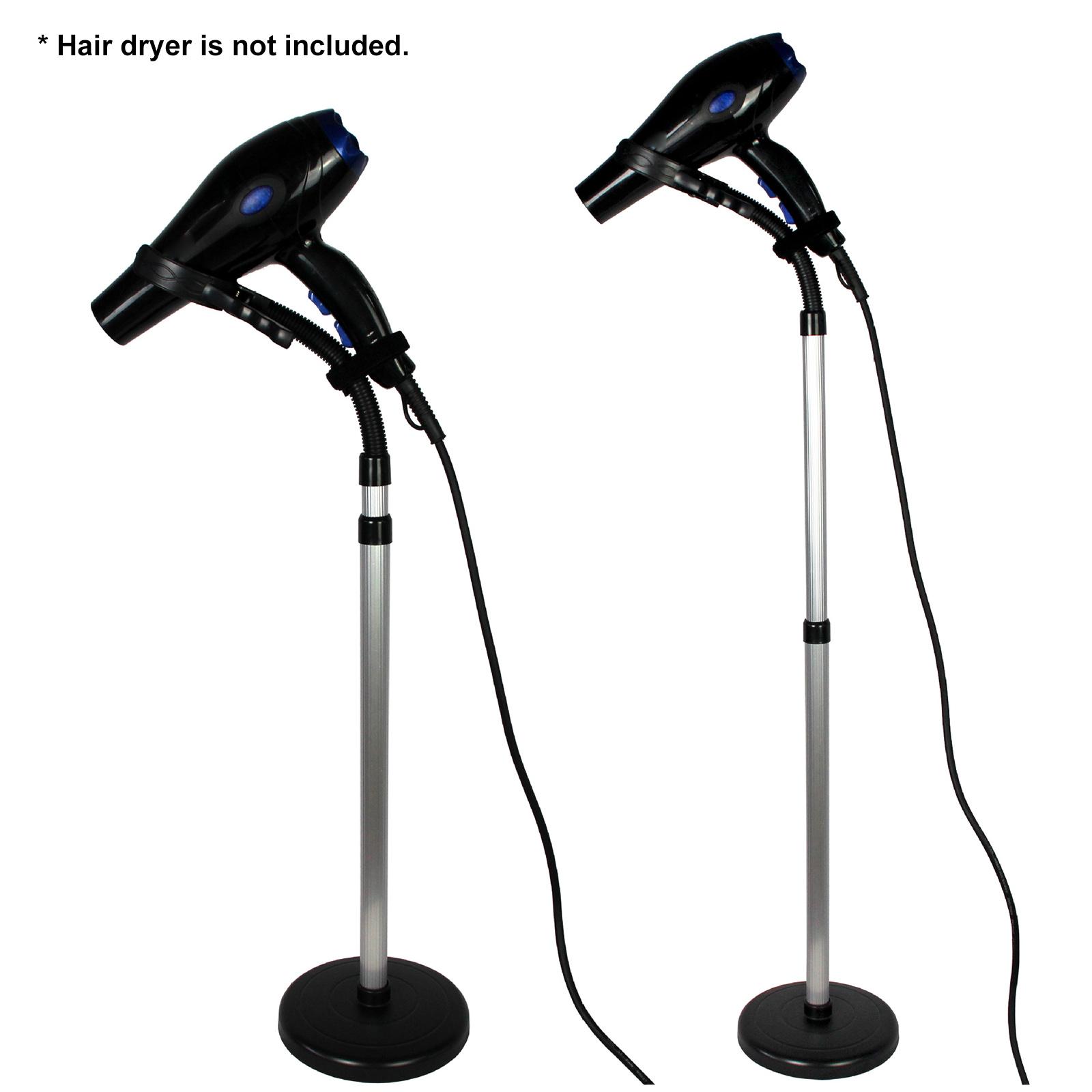 Aluminum Alloy Hair Dryer Stand 360 Degree Rotating Hair Dryer Stand Hands with Hvy Base Blow Dryer Holder Height Hair Dryer Holder