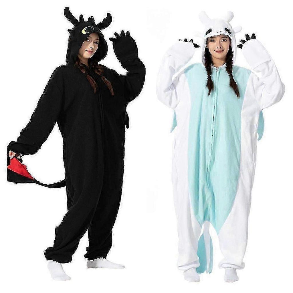 Pigiama Kigurumi Animale Halloween Tuta Intera Cartone Animato Sdentato Pigiama Cosplay Festa Donna Homewear
