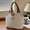 New Fashion Simple Cute College Style Canvas Women's Bag College Students Go Out Casual All-match Shoulder Bag Simple Class Tailoring Bag