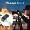 Precise Camera Cage Gear Knob M6 Thread Black Aluminum Alloy Photography Equipment Control Part For Tripod Mounts 1 Pair