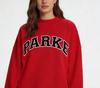 Unisex Embroidered Cotton Sweatshirt: Half-High Collar, Long-Sleeved for Autumn/Winter Sports