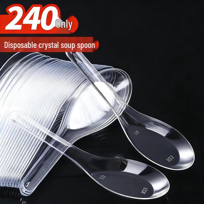 YOUAO Disposable Clear Plastic Spoons