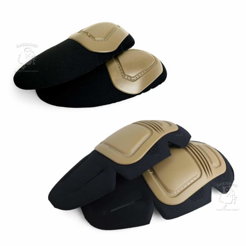 SHENKEL CRYE Type Elbow & Knee Pads G2 (TAN) Replacement Elbow and Knee Pads for BDUs, Protective Gear, Airsoft, and Survival Games
