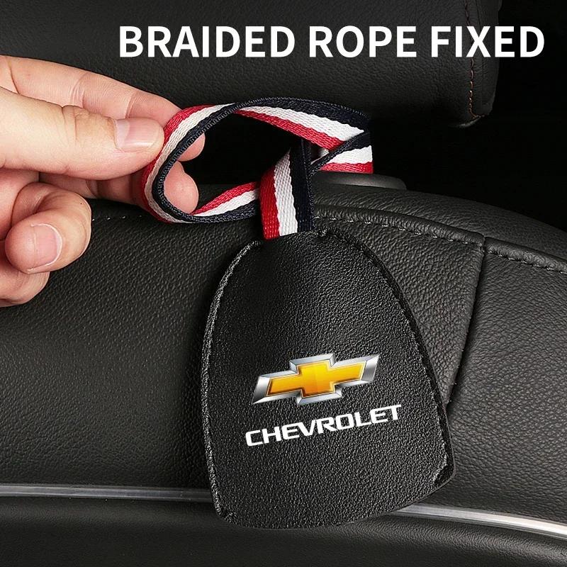 1pcs Leather Car Seat Back Hooks Portable Hanging Bag Rack For Chevrolet Colorado Cruze Spark Captiva Malibu Trax Aveo Camaro