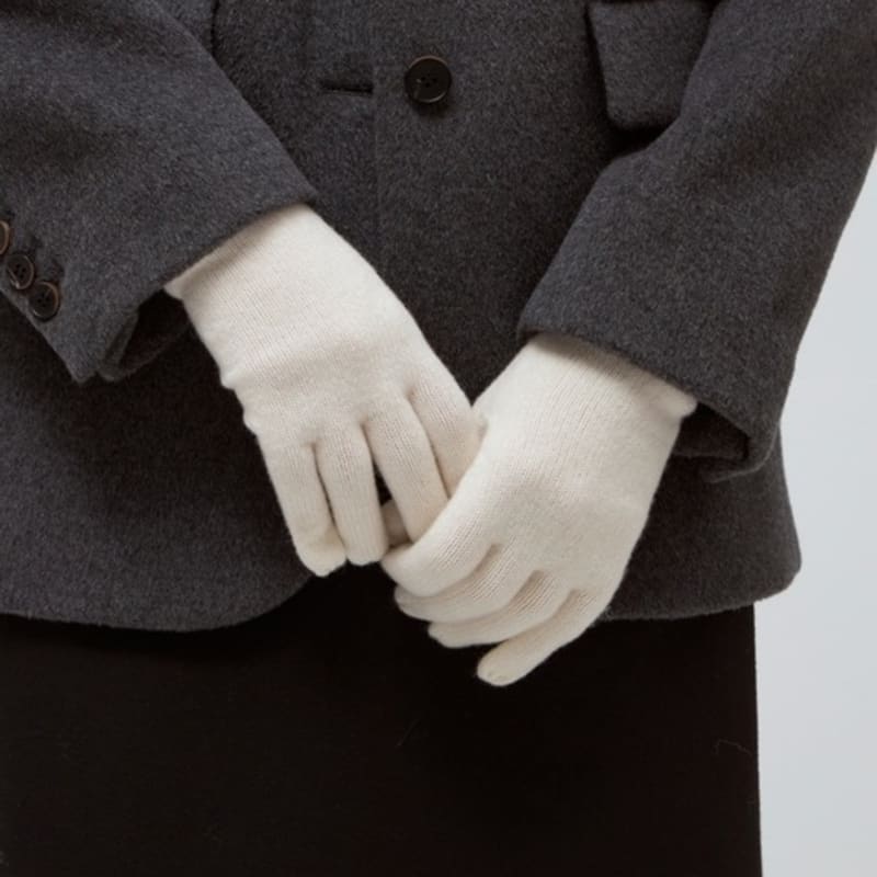 DEPOUND Wool Knit Gloves - Ivory