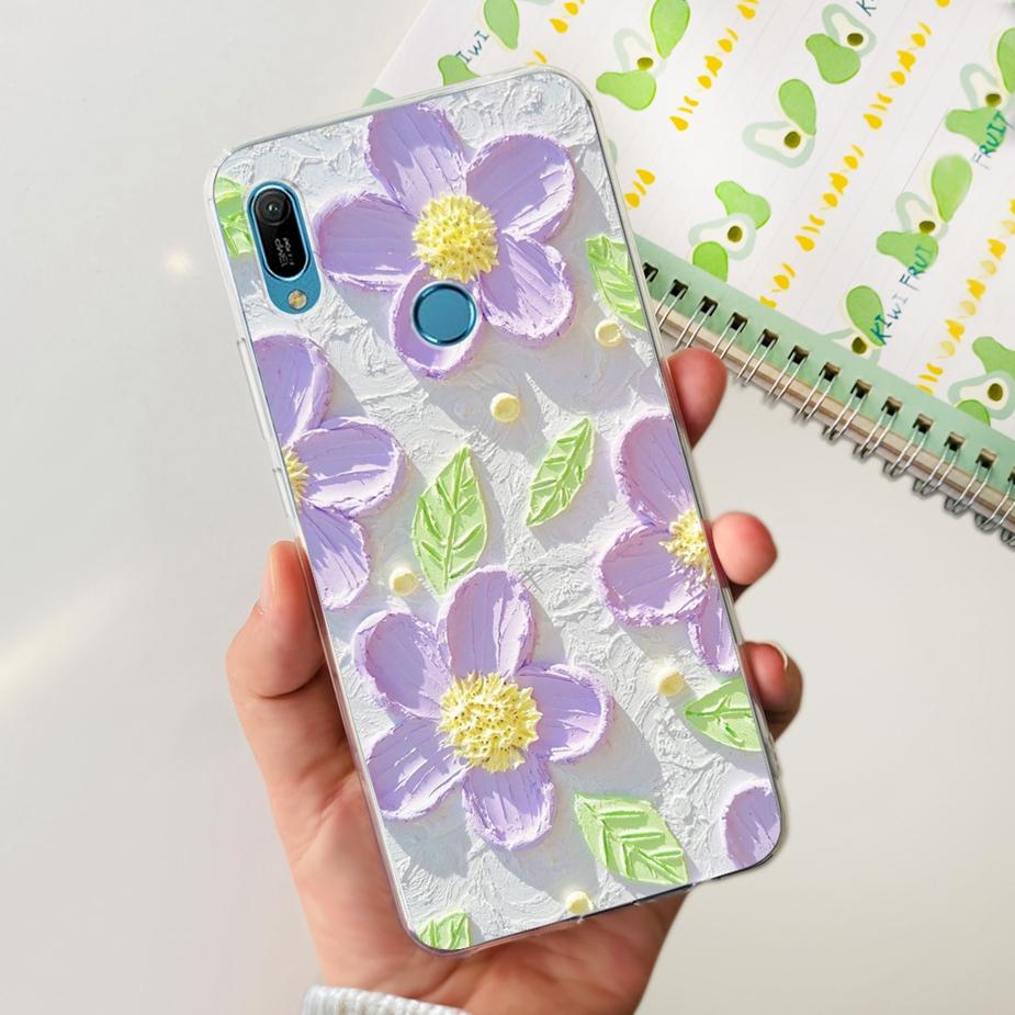 For Huawei Y6 2019 Case Y6 Prime 2019 Fashion Painted Cover Clear Silicone Phone Case For Huawei Y6s 2019 Y6 Pro 2019 Soft Shell