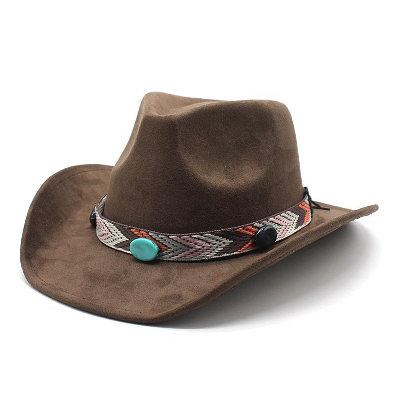 eBay Suede Top Hat Women's Bohemian Big Eave Hat Gentleman's Hat
