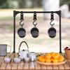 Outdoor Camping Desktop Storage Rack with Lamp Pole