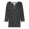 Women's T Shirt Tee Print Button  3/4 SleeveDaily Weekend Fashion Basic V- Neck Regular Top