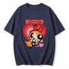 2026 Summer Cute Powerpuff Girls Family Matching T Shirts Cartoon Print Cotton Tees Casual Short Sleeve Tops for Kids and Adults