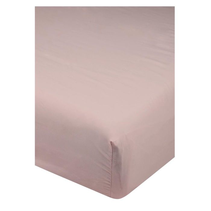 Drap housse - EDEN - Cocon - 140 x 200 cm - Rose - 100% polyester