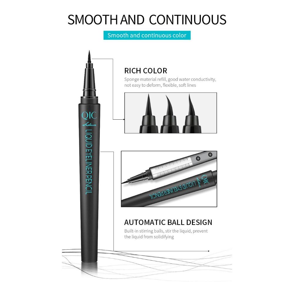 QIC Membrane Blue Eye Pen Fast Dry Black Holding Makeup, Waterproof Sweat Eyeliner