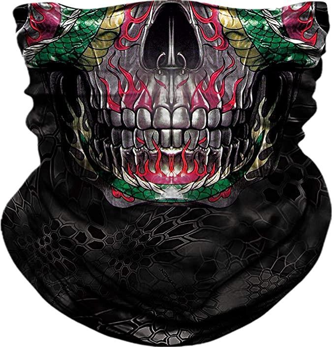 Skull Men Balaclava Ski Mask Cycling Caps Snowboard Face Cover Motorcycle Bicycle Helmet Hood Bandana Scarf Breathable Windproof