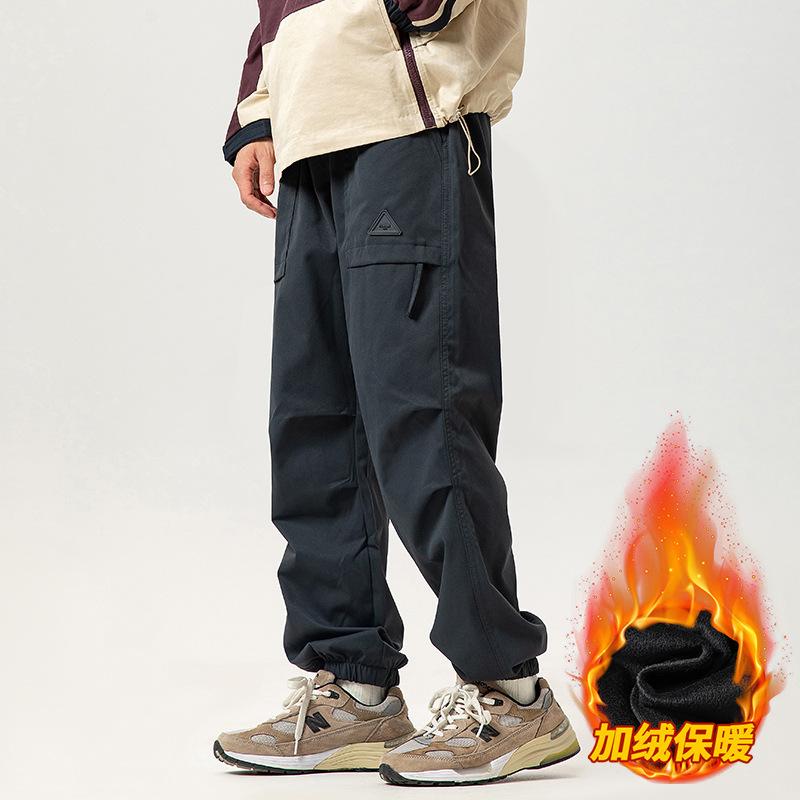New American tooling pants men's autumn and winter functional wind tied feet sports casual trousers black shock pants