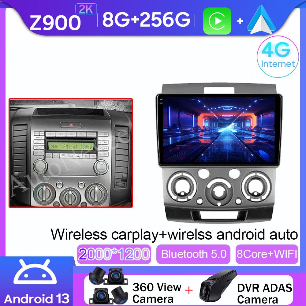 Android Multimedia For Ford Ranger 2 Everest 2 For Mazda BT-50 J97M 2006 - 2011 Car Stereo CPU Radio QLED Player Navigation Cam