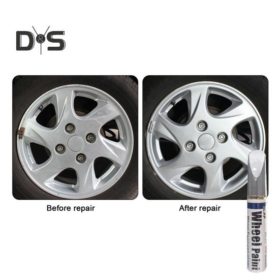 Opravné pero s lesklou černou obroučkou Rychleschnoucí Snadno použitelné Kompaktní velikost Přenosné opakovaně použitelné pero na opravu kol auta