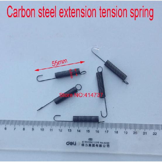 20pcs/lot 0.7*6.6*55mm 0.7mm wire Carbon steel extension tension spring springs