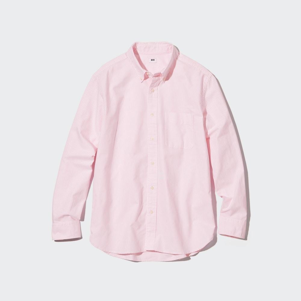 

UNIQLO JAPAN Оксфордская рубашка в полоску с длинным рукавом