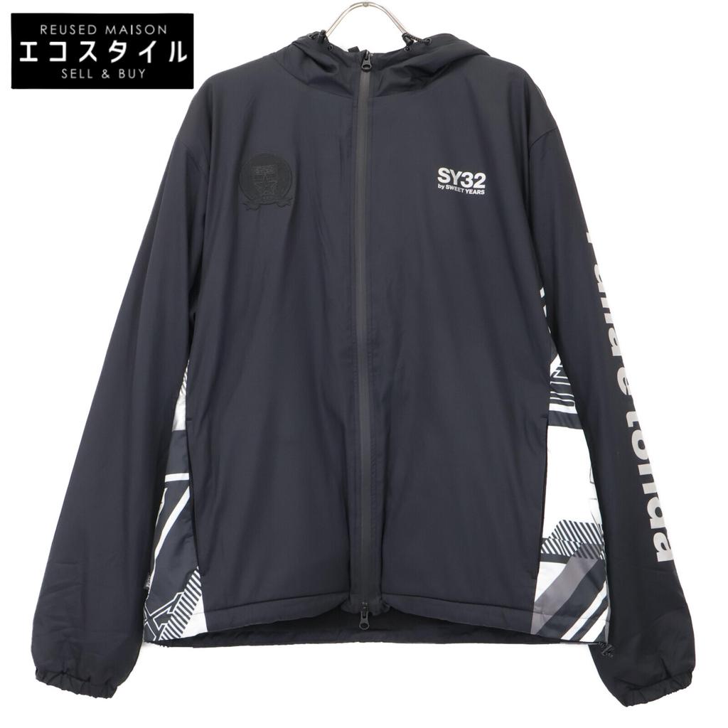 SY32 by SWEET YEARS Black 12551 Back Boa Zip Hoodie Jacket Jacket XL blackUsed