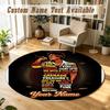 Round Rug Custom NameBruno Mars Pattern Non Slip Carpet Home Floor Decor