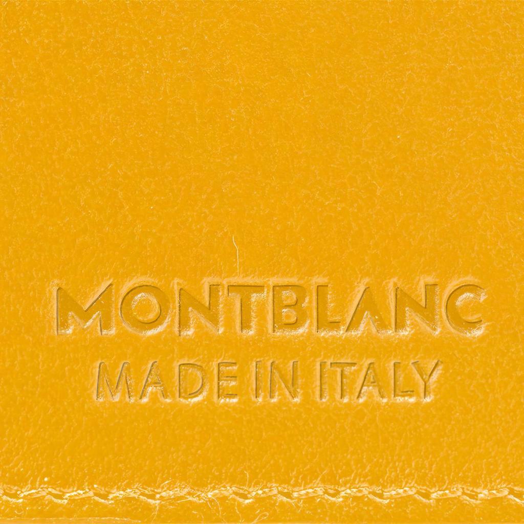 Montblanc Style 3.0 Series 4 Card Slot Grain Leather Card Holder Unisex Card Holder Warm-Yellow 198077