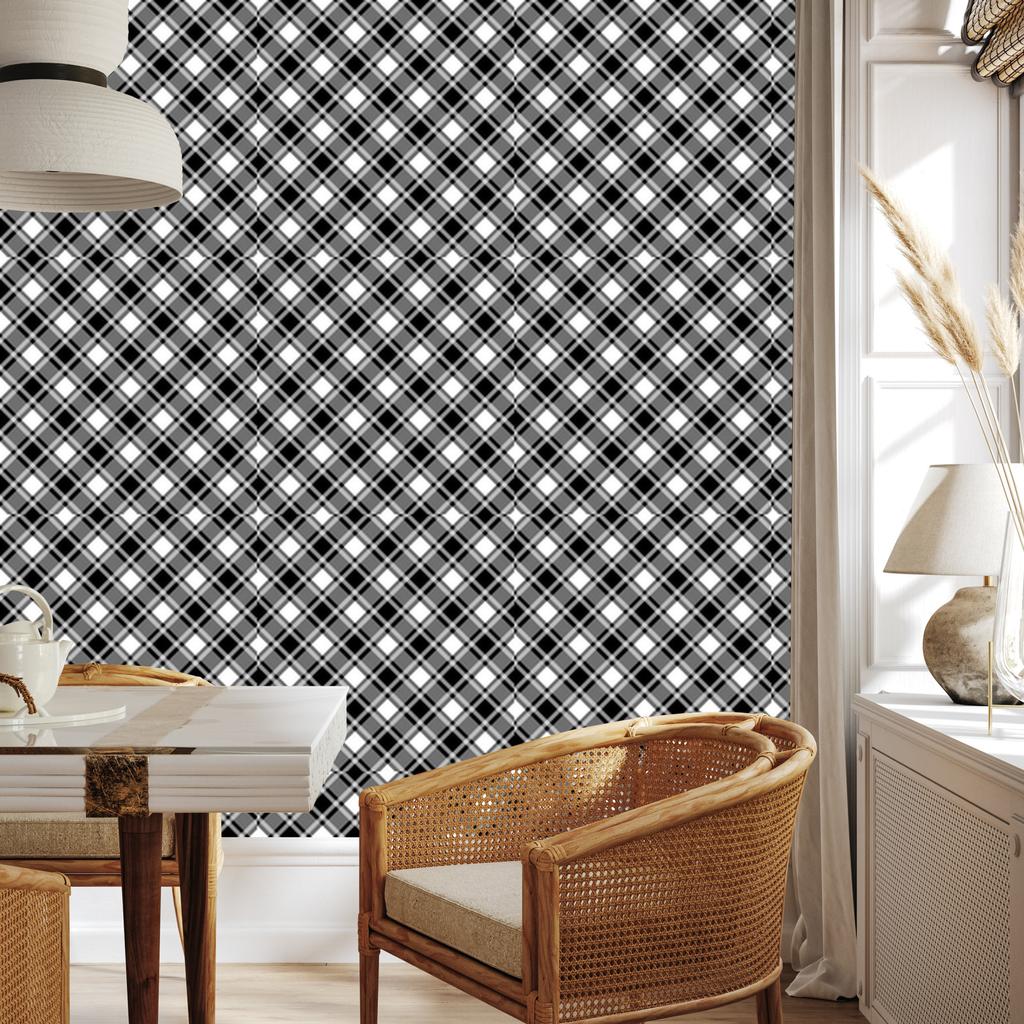 Wallpaper Black and white checkered gray and graphite, gray background 50x1000