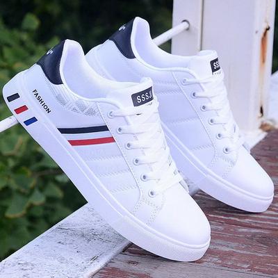 Plus Size Men's Trendy Solid Colour Skateboard Shoes, Comfy Non Slip Durable Lace Up Sneakers for Men's Outdoor Activities