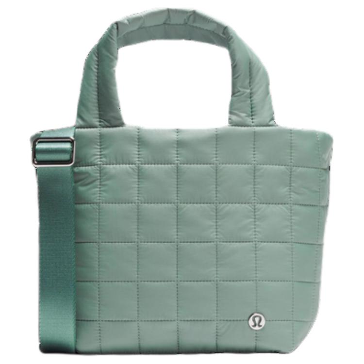 Lululemon Quilted Grid 5L Nylon Tote Bag Women tote Meteorite-Green LW9FN8S-026458 Crater Green