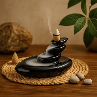 Backflow Incense Burner, Small Pebbles