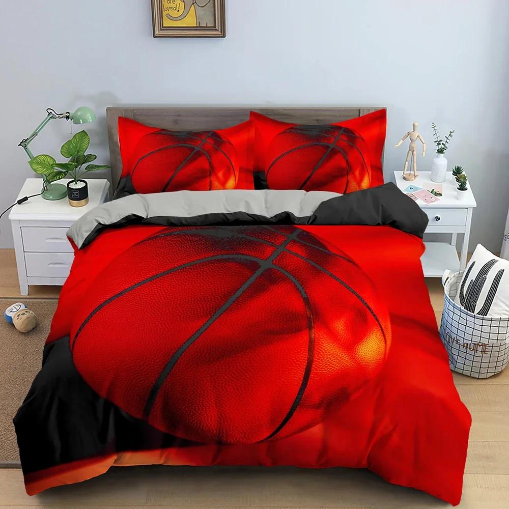 3D Basketball Bedding Set Boys Bedroom Duvet Cover Duvet Cover Single King Size Duvet Cover Home Textile 2/3 Pieces